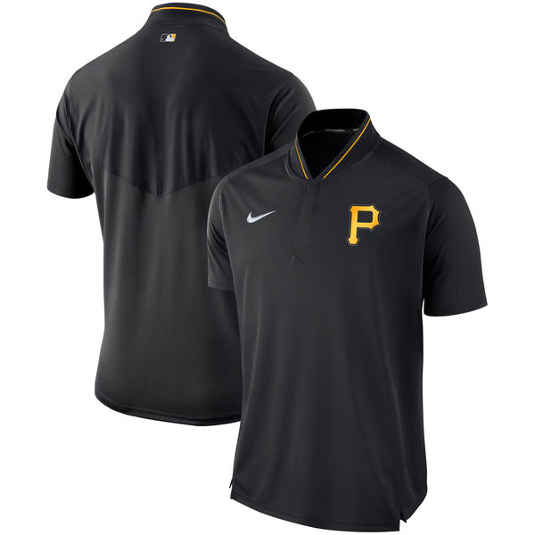Men's Pittsburgh Pirates Black Authentic Collection Elite Performance Polo